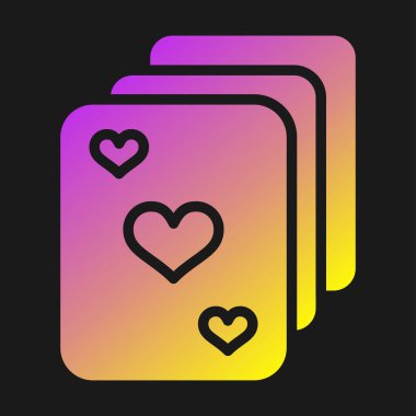 Kartlar. Web simgesi basit illüstrasyon