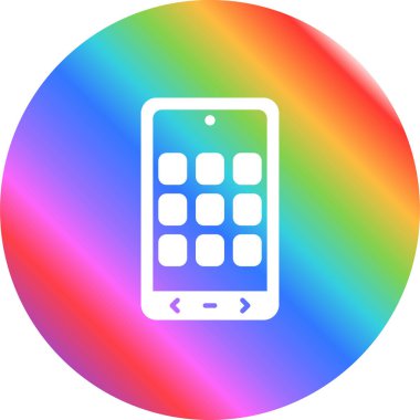 cep telefonu simgesi, vektör illüstrasyonu basit tasarım