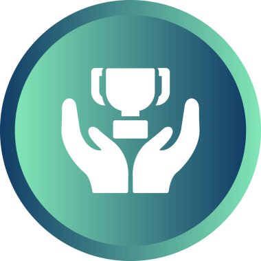 Kupa. Web simgesi basit illüstrasyon