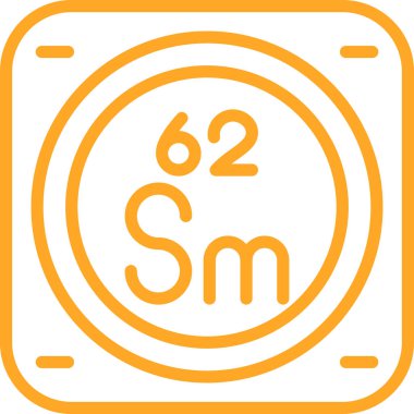 Kimyasal Element Web simgesi vektör çizimi