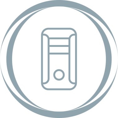 Bilgisayar kılıfı Pc satır simgesi. mobil konsept ve web tasarımı için doğrusal stil işareti. cpu kule kutusu anahat vektör simgesi. Sembol, logo illüstrasyonu. Vektör grafikleri