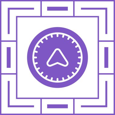 pusula web simgesi tasarımı çizimi