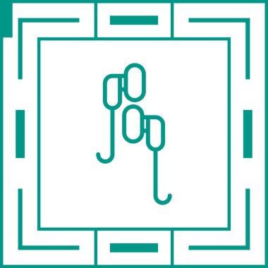 Kulaklıklar. Web simgesi basit illüstrasyon