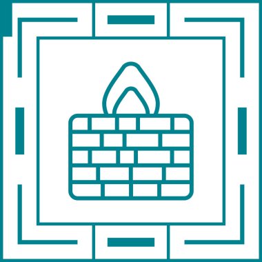 Firewall web simgesinin vektör illüstrasyonu      