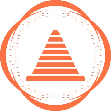 trafik koni simgesi, vektör çizim