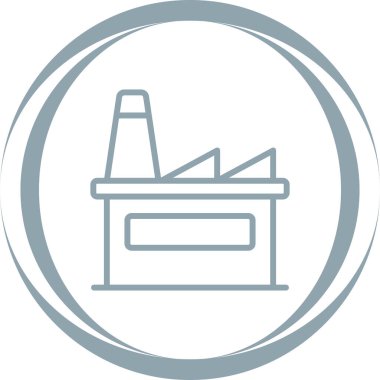 Fabrika Simgesi, Web Tasarımı Düğmesi, Vektör İllüstrasyonu