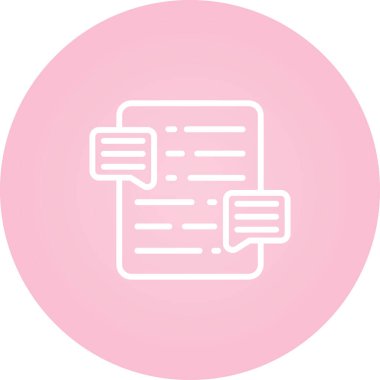 Yorum belgesi. Web simgesi basit illüstrasyon