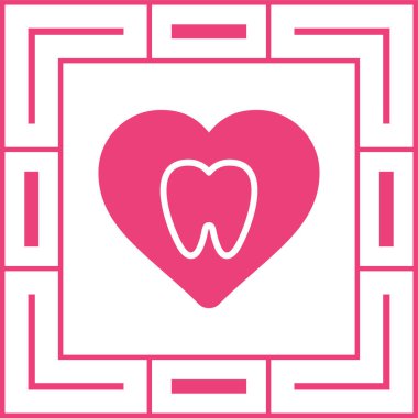 Diş bakımı. Web simgesi basit illüstrasyon