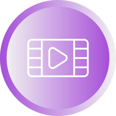 Çokluortam Oynatıcı vektör simgesi, vektör illüstrasyonu