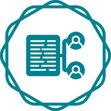 Belge İşbirliği simgesi, vektör illüstrasyonu basit tasarım