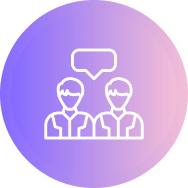 Sohbet baloncuğu olan insanların vektör illüstrasyonu 