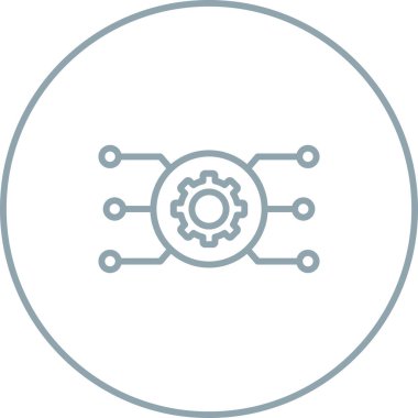 Beyaz Arkaplanda Ağ Yapılandırma Simgesi 