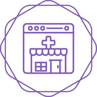 Eczane simgesi vektör çizimi 