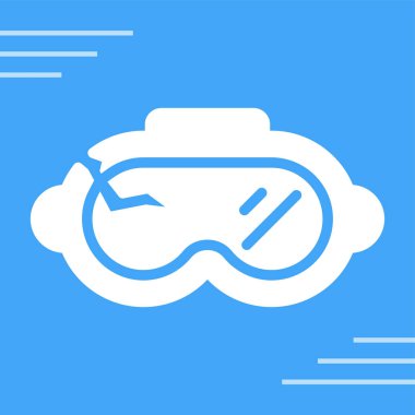 vr kulaklık simgesi, web basit illüstrasyon