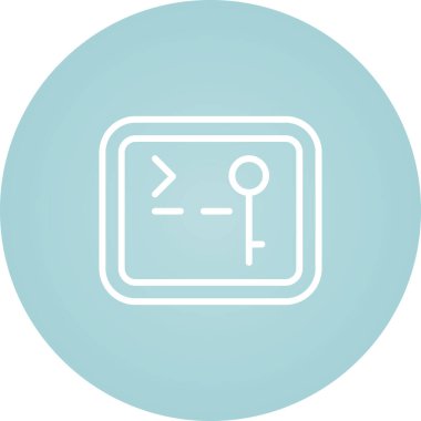 SSH Erişim simgesi, vektör illüstrasyonu basit tasarım