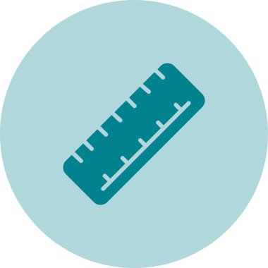 cetvel web simgesi basit illüstrasyon