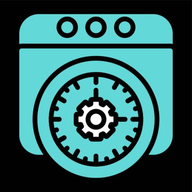 Web Tarayıcı Web simgesi, basit illüstrasyon 