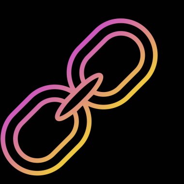 URL imza web simgesi, basit vektör illüstrasyonu