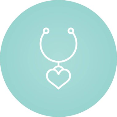  Kalp şekilli madalyon vektör çizimi 