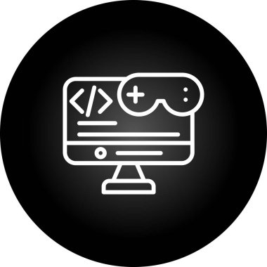 Oyun Tasarım simgesi, vektör illüstrasyonu basit tasarım