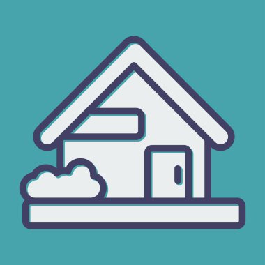 ev ikonu vektör illüstrasyonu. bina işareti sembolü 