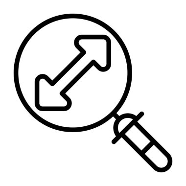 Büyütme Ağ simgesinin vektör illüstrasyonu