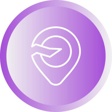 Kırık lokasyon simgesi. Web simgesi basit illüstrasyon