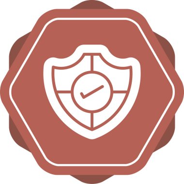 Kalkanın basit vektör simgesi, güvenlik kavramı