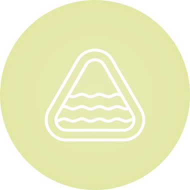 Üçgen işareti simgesi. Web basit illüstrasyonu