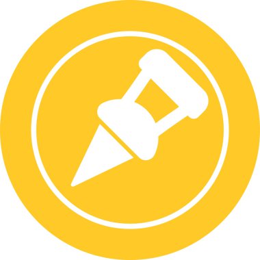 Kağıt Kıskacı web simgesi, basit illüstrasyon 