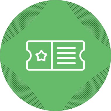 Bilet web simgesi, basit vektör illüstrasyonu
