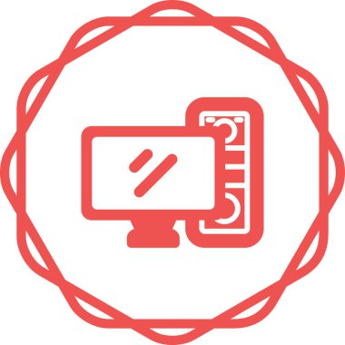 Bilgisayar web simge vektör çizim