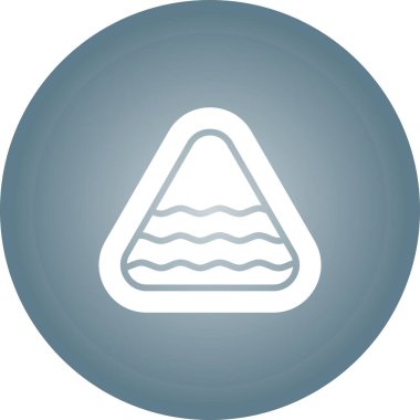 Üçgen işareti simgesi. Web basit illüstrasyonu