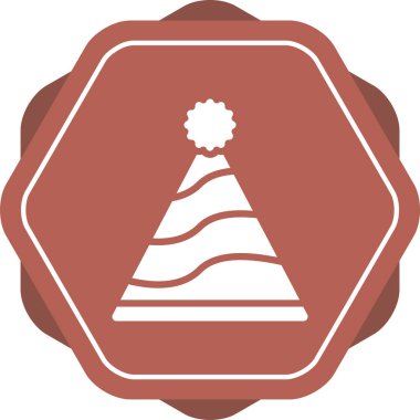Parti şapkası modern simgesinin vektör illüstrasyonu 