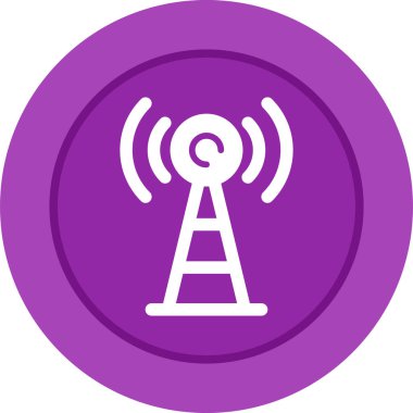 anten sinyal kulesi simgesi, vektör illüstrasyonu 