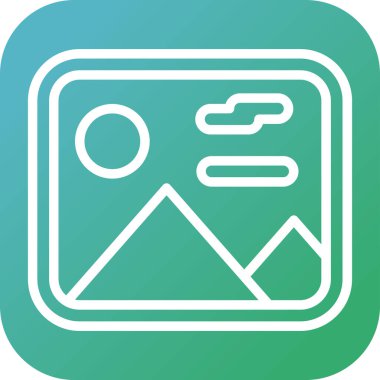 Resim modern simgesinin vektör illüstrasyonu