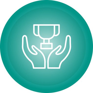 Kupa. Web simgesi basit illüstrasyon