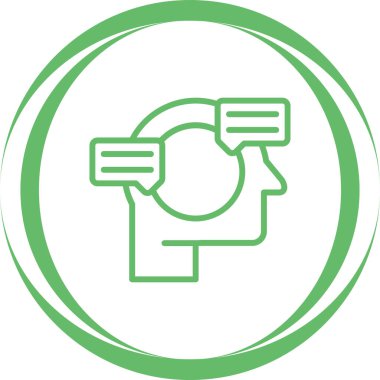 Doğal Dil İşlem Web simgesi vektör illüstrasyonu