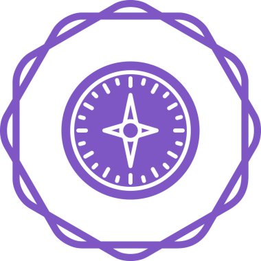 pusula simgesi web basit illüstrasyon