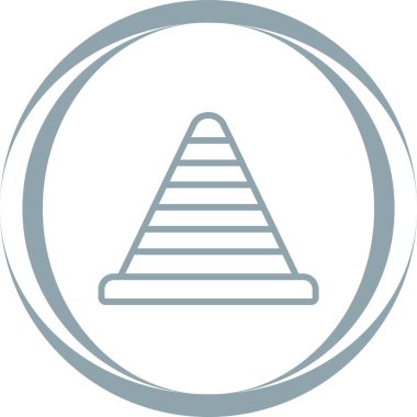 trafik koni simgesi, vektör çizim