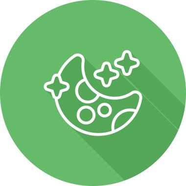 Ay ve yıldızların vektör illüstrasyonu web simgesi