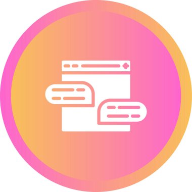 Konuşma baloncukları simgesi, sohbet işareti, ileti düğmesi, vektör illüstrasyonu