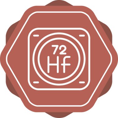 Kimyasal Element Web simgesi vektör çizimi