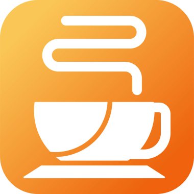 kahve fincanı web simgesi, basit vektör illüstrasyonu