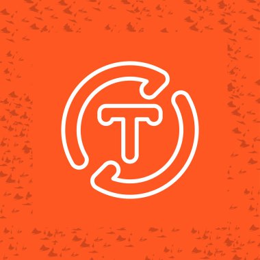 Harf simgesinin vektör illüstrasyonu