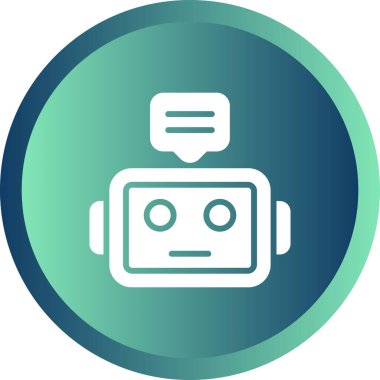 Chatbot 'lar. Web simgesi basit illüstrasyon