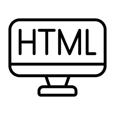 Html. Web simgesi basit illüstrasyon