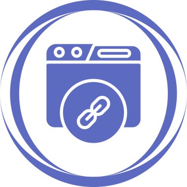 Hiper bağlantı zinciri sembolü. Vektör illüstrasyonu