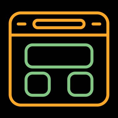 Web tarayıcı simgesi, vektör illüstrasyonu basit tasarım