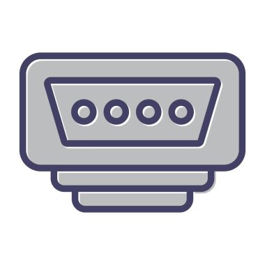 vga port simgesi web illüstrasyonu